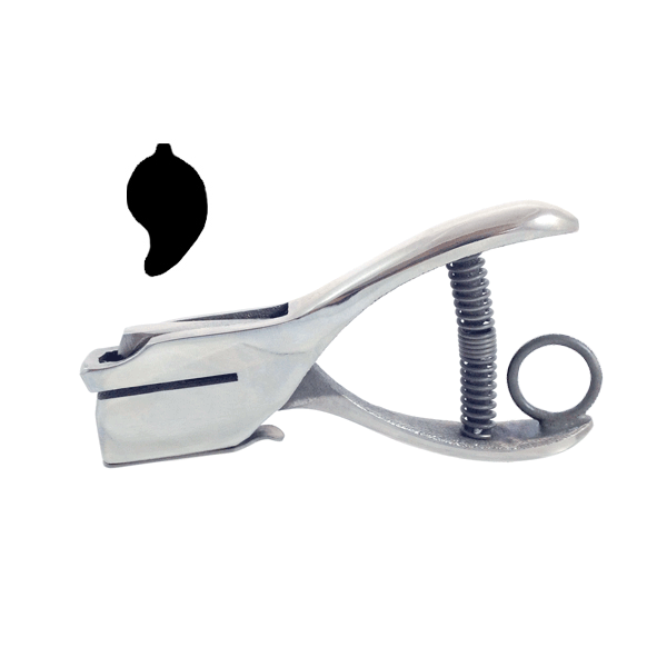 Chili Pepper - 1/4" - Custom Loyalty Card Hole Punch With Paper Reservoir With Ring Without Chain