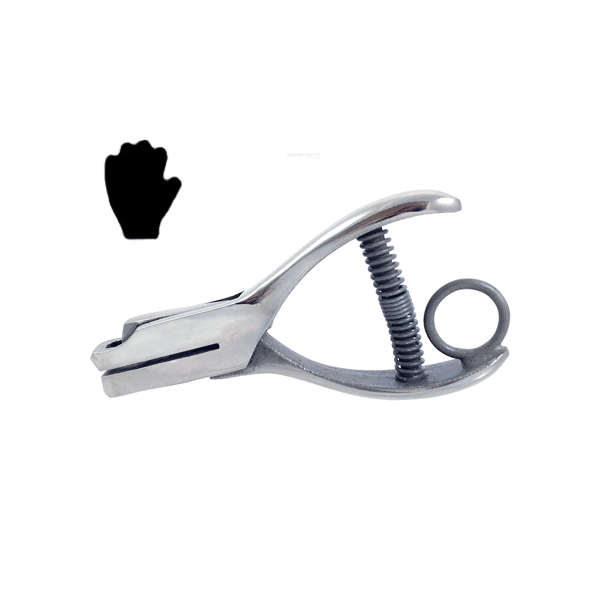 Hand or Glove - Custom Loyalty Card Hole Punch Without Paper Reservoir With Ring Without Chain