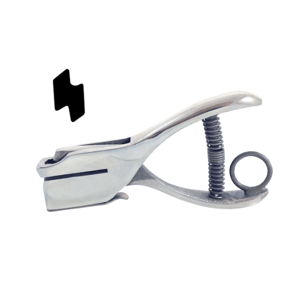 Lightning Bolt - Custom Loyalty Card Hole Punch With Paper Reservoir With Ring Without Chain