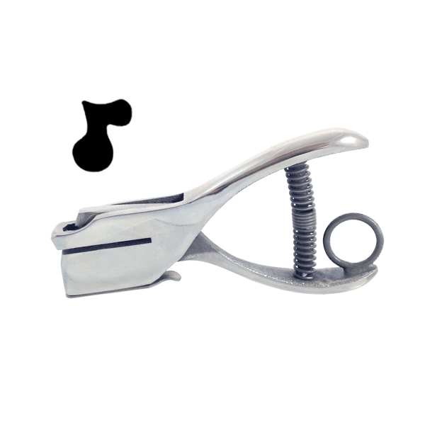 Music Note - Custom Loyalty Card Hole Punch With Paper Reservoir With Ring Without Chain