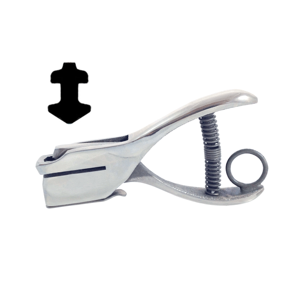 Anchor or Barbell - Custom Loyalty Card Hole Punch With Paper Reservoir With Ring Without Chain
