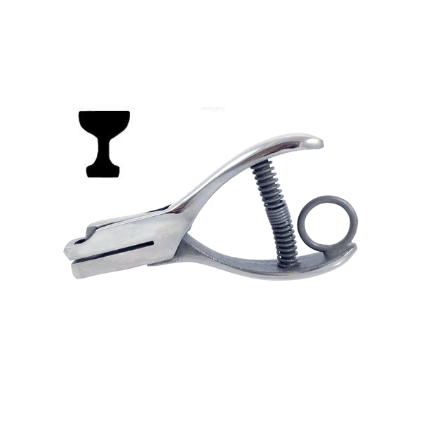 Cocktail or Martini Glass - Custom Loyalty Card Hole Punch Without Paper Reservoir With Ring Without Chain
