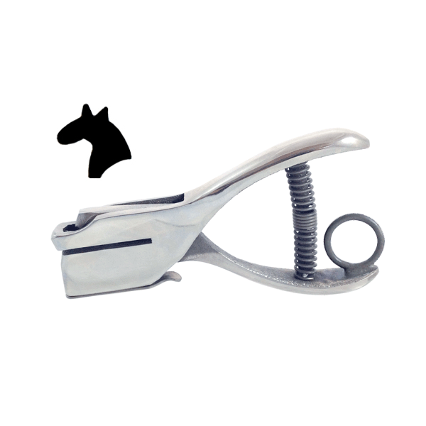 Horsehead - Custom Loyalty Card Hole Punch With Paper Reservoir With Ring Without Chain