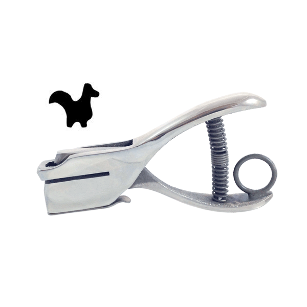 Squirrel - Custom Loyalty Card Hole Punch With Paper Reservoir With Ring Without Chain